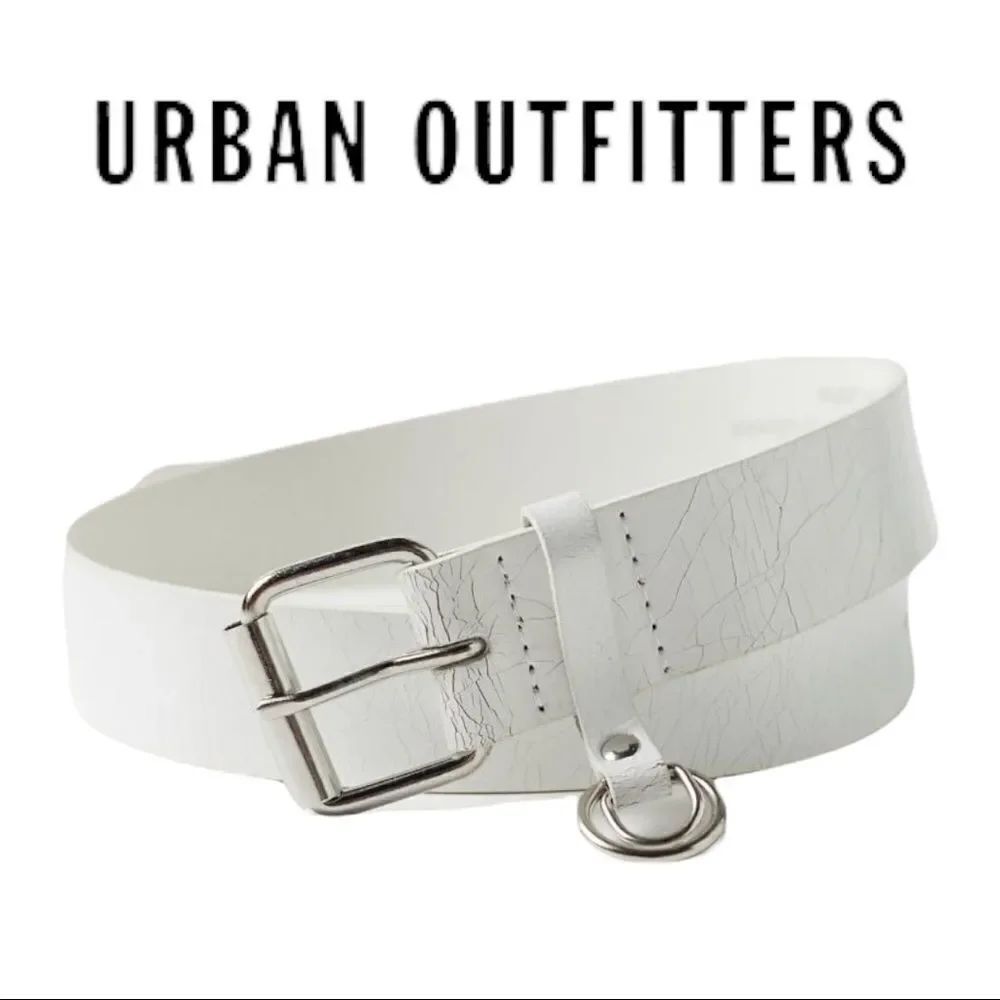 NEW Urban Outfitters UO Cracked White Leather Belt M